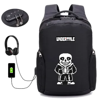 

anime Game Undertale backpack USB Charging backpack Men women Travel Bags student book Backpack Laptop package