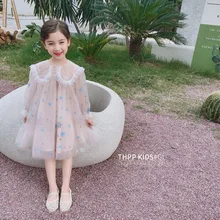 5395 г. Трапециевидные платья принцессы для маленьких девочек с блестками и звездами новые весенние вечерние платья для девочек на свадьбу, Пасху