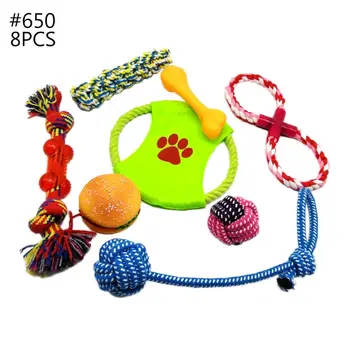 

Puppy Chew Toy Teething Puppy Toy-Washable Cotton Rope Dog Toy 8Piece Set NEW