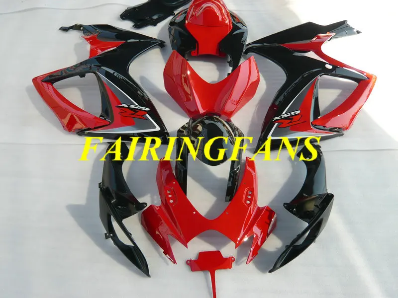Комплект обтекателей для мотоцикла GSXR600 750 K6 06 07 GSXR 600 GSXR750 2006 2007 красный черный Обтекатели кузова+ подарки SC98