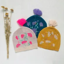 IN STOCK Autumn and Winter New Ethnic Style Series Wool Blend Super Soft Children's Knitted Ear Cap