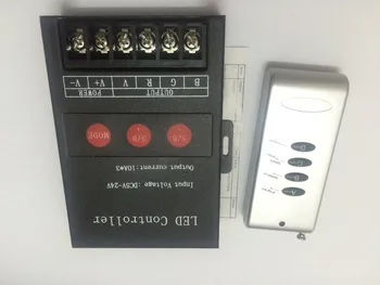 

DC5V-24V 4 Keys LED Controller for 3 Channel LED RGB Strip Lights Dimmer 30A 5050 3528 720W With remote control CE RoHS