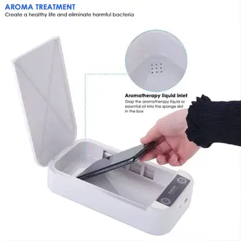 

UV Sterilizer Phone Sanitizer Box Anti Bacteria Ultraviolet Disinfection for Toothbrusst Mask Jewelry Watch Phone Charging Box
