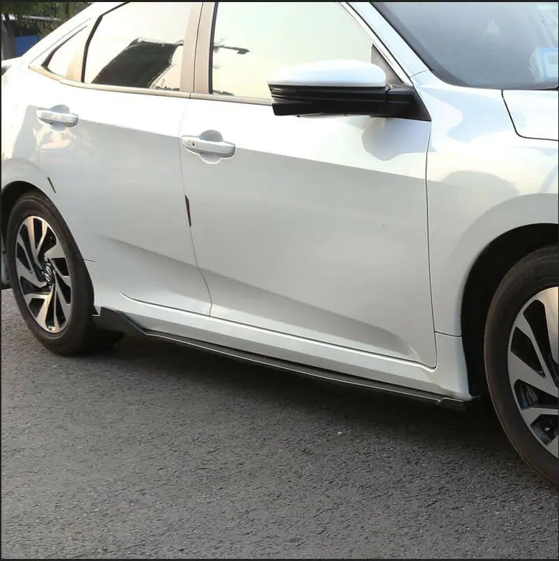Модификация автомобиля автомобильные аксессуары 2 шт. карбоновая боковая юбка расширение для Honda civic
