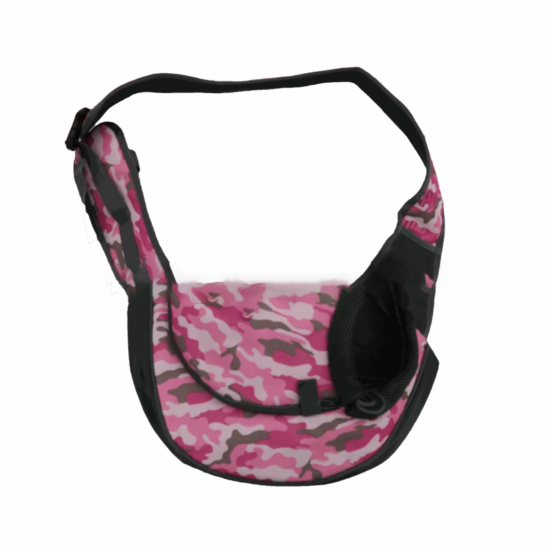 Pink camouflage Pet Puppy Carrier S/L Открытый Путешествия собака сумка сетка Оксфорд один комфорт Слинг Сумка Tote сумка стропы спортивные сумки для домашних животных - Цвет: Pink camouflage
