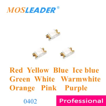 

Moselader 3000pcs SMD LED 0402 Red Yellow Blue Ice blue Green White War mwhite Orange Pink Purple 1005 Light emitting diodes