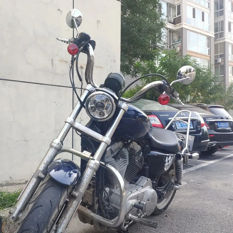 Мотоциклетные ретро круглые выпуклые зеркала заднего вида для Harley 883 1200 Honda CB400