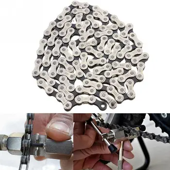 

Bicycle Chain Silver Outdoor Portable With 116 IG51 Compatibility Stainless Steel For 18/21/24 Speed Bicycle
