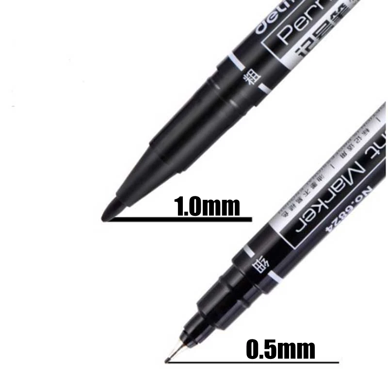 9pcs/Set Permanent Paint Marker Pen Oily Waterproof Black Pens for Tyre Markers Quick Drying Signature Pen Stationery Supplies - Image 4