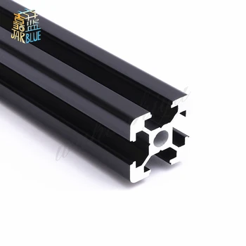 

1PC BLACK 2020 European Standard Anodized Aluminum Profile Extrusion 100mm - 800mm Length Linear Rail 500mm for CNC 3D Printer