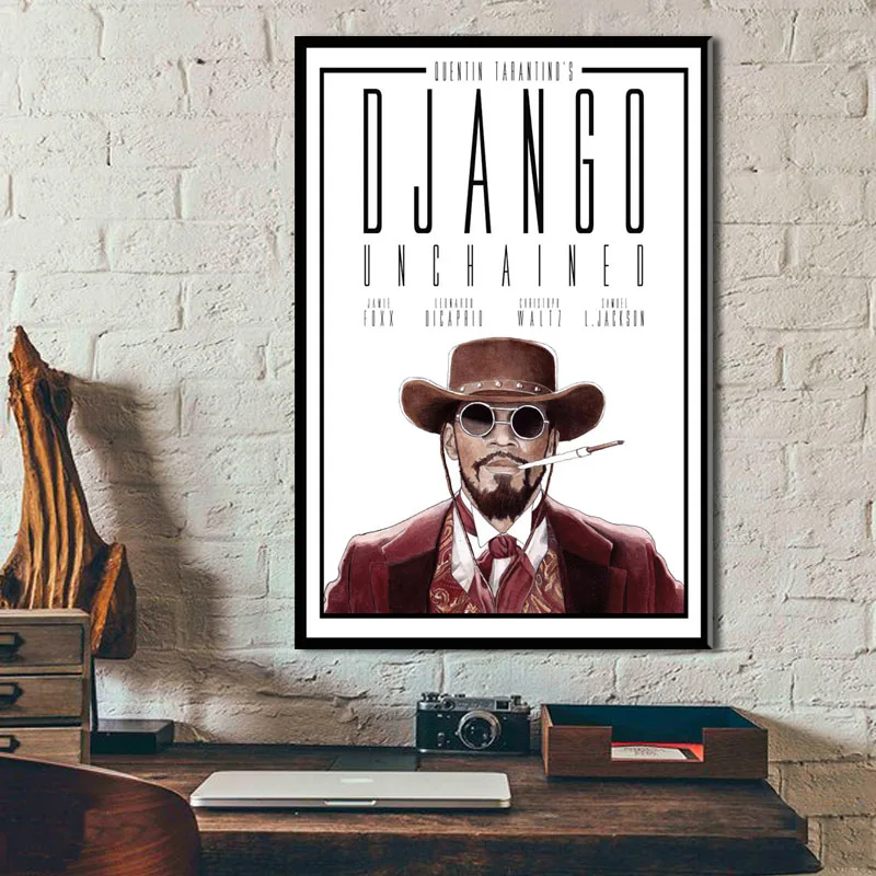 Django unchaining Quentin Tarantino Классическая серия фильмов винтажная живопись Шелковый