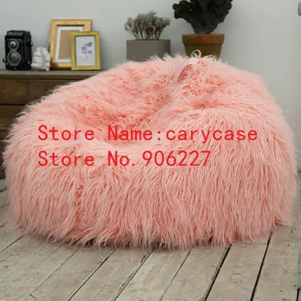 micro soft extra large adults shaggy fur pink bean bag sofa living room sitting lounger,elegant beanbag chair