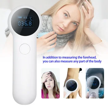 

ABS Non-contact IR Infrared Thermometer Forehead Body Temperature Gun LCD Digital Display With Fever Warning Function Termometro