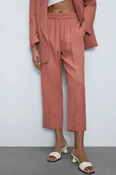 

2020 new Spring Summer European Curling zaraing women pants Trousers vadiming sheining female Pants trousers Bgb2194