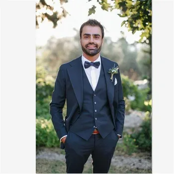 

New Classic Men’s Suit Smolking Noivo Terno Slim Fit Easculino Evening Suits For Men Groom/Groomsmen Wedding Party Tuxedo Busin