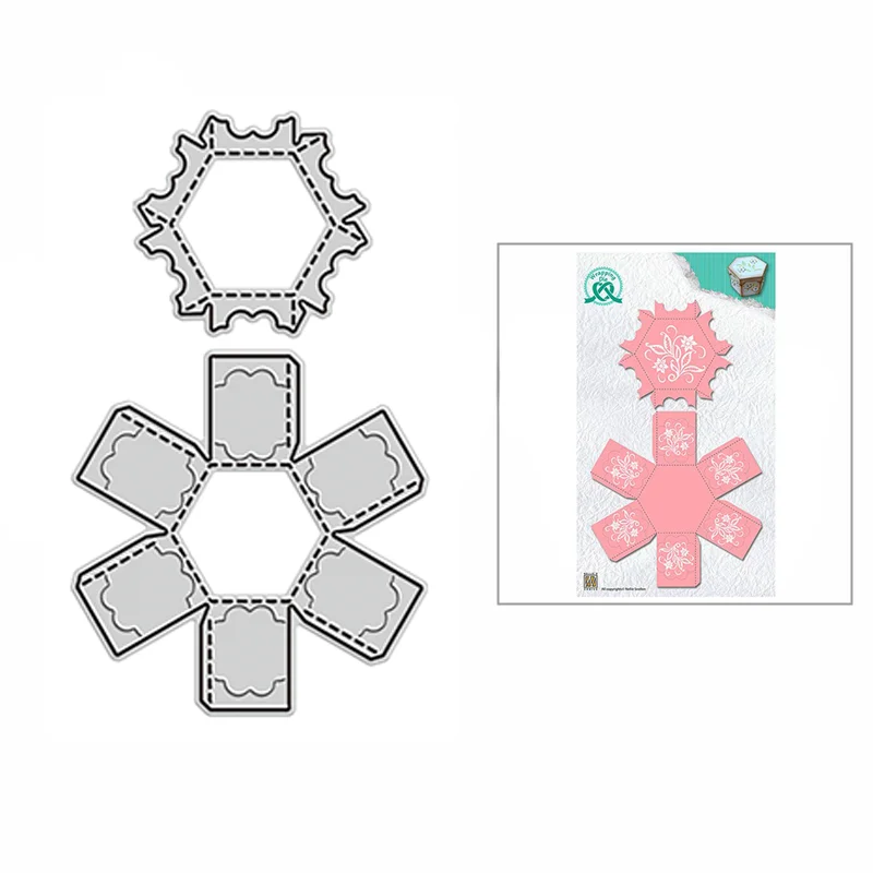 

2021 New Assembled Flower Gift Box Metal Cutting Dies for DIY Scrapbooking Decor and Card Making Paper Craft Embossing No Stamps