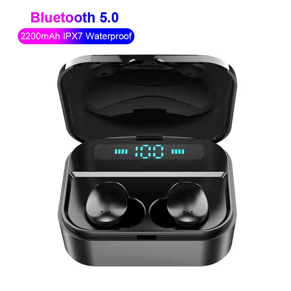 Sicneka Mini TWS Bluetooth 5.0 Earphones with 2200mAh Charging box Wireless Headset Power Display Headphones | Электроника