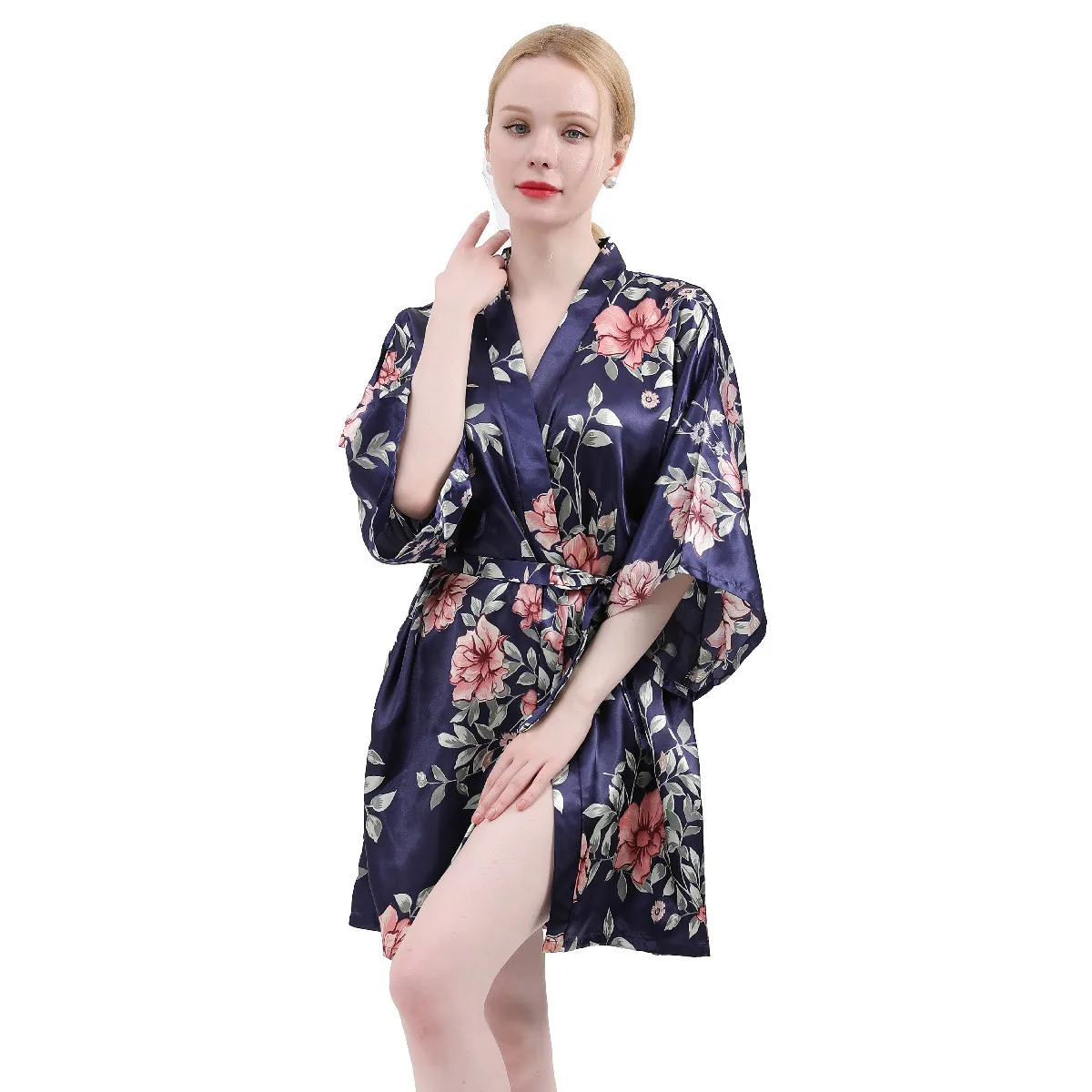 The Satanic Women's Short Kimono Robe - aleph-zero