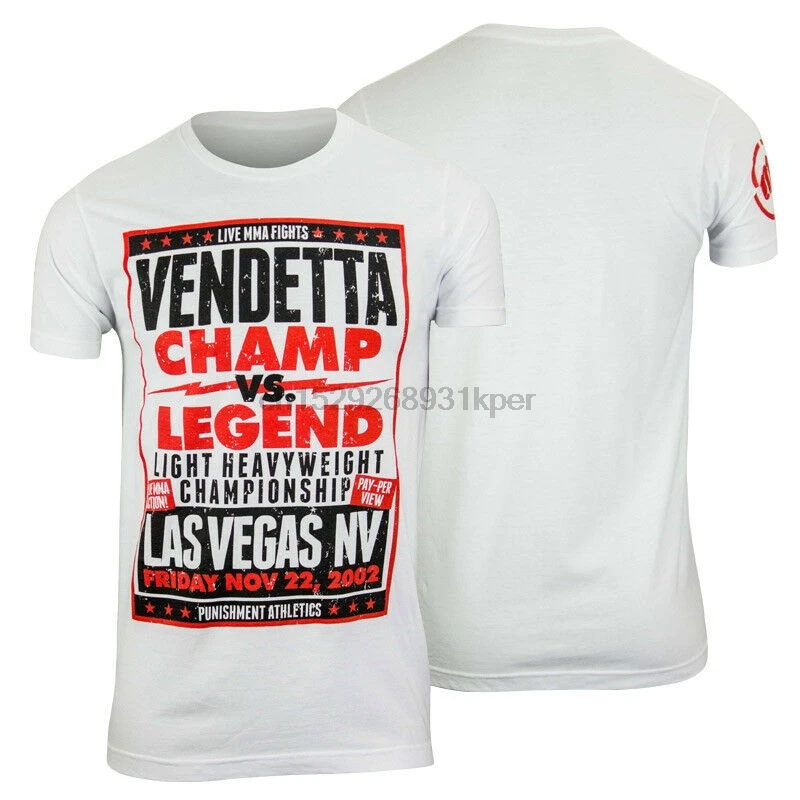 Наказание Атлетика Мужская футболка Vendetta-WhiteBlackRed | одежда