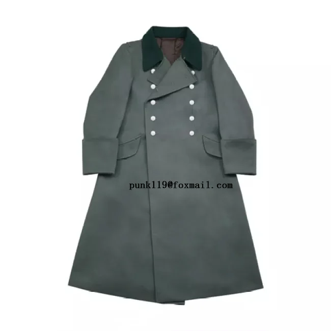 Repro-WWII 독일 M40 Waffen SS 장교 개버딘 그레이트 코트, 재현