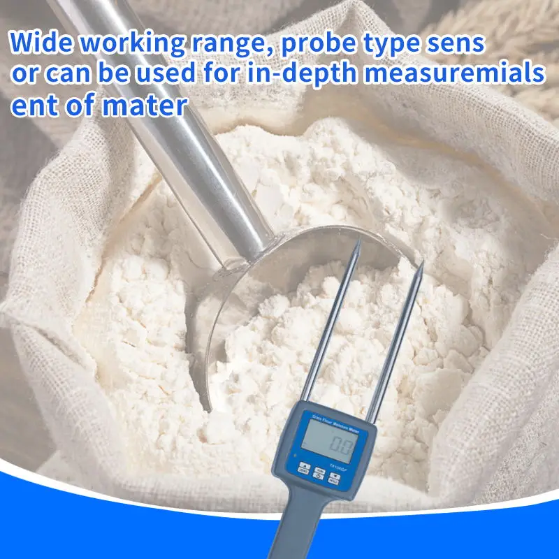 

Grain Flour Moisture Meter TK100GF Rice flour Sorghum flour Corn Wheat flour Barley flour Soybean flour Starch Moisture Tester