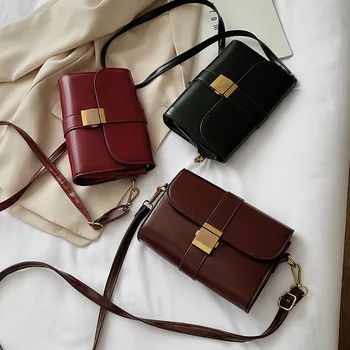 

Ladies Bag New Retro Fashion Box Tofu Bag Wild Shoulder Messenger Bag Small Square Bag