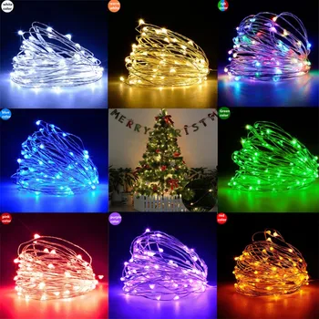 

10M 100LEDs USB LED Copper Wire String Fairy Light Strip Lamp 50M 50LEDs Holiday Decoration Lights for Bedroom Living Room Xmas