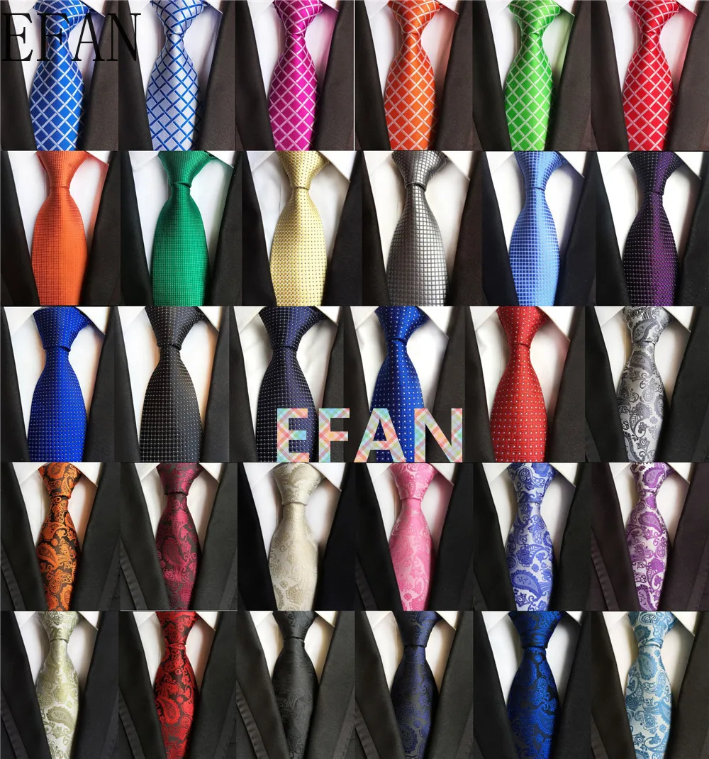 Новый Классический мужской галстук 8 см, 100% Шелковый галстук, роскошный однотонный галстук в клетку в горошек, деловой галстук для мужчин, мужской галстук мужской галстук из полиэстера 8 см галстук с принтом в виде научной фантастики и верблюдов мужской галстук в стиле харадзюку деловой повс