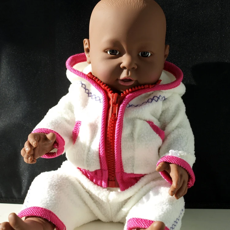 41 см детская кукла-Реборн, мягкая виниловая силиконовая Реалистичная звуковая смешка, детская игрушка для новорожденных мальчиков и девочек, подарок на день рождения - Цвет: girl