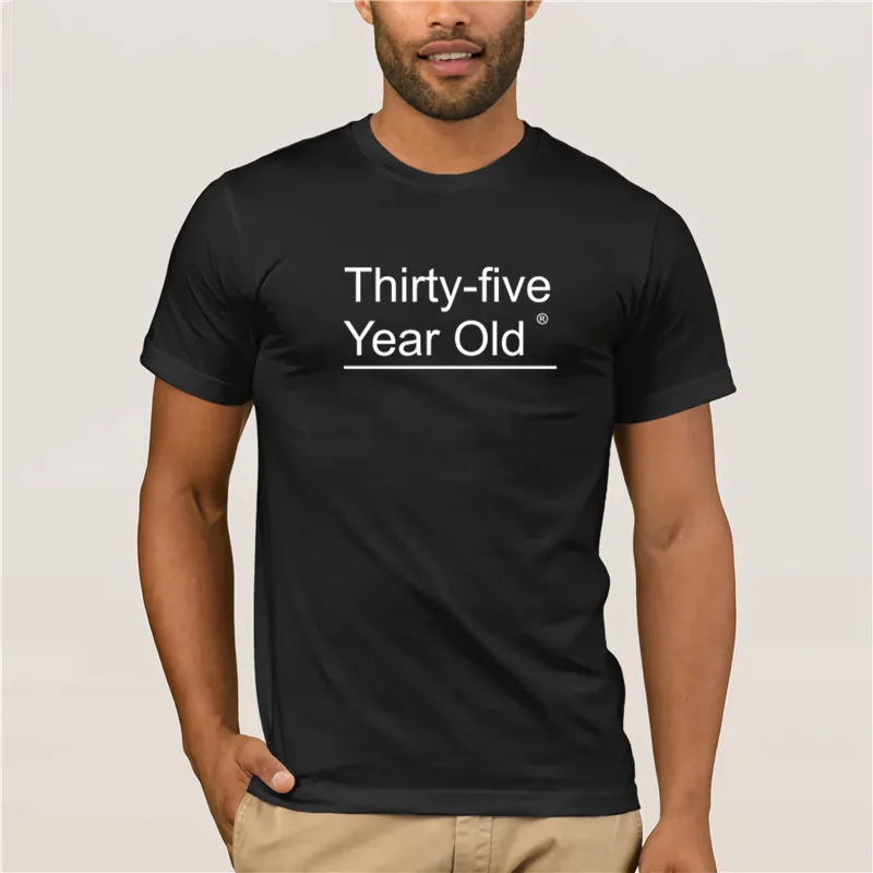 

2020 Fashion T shirtFunny Thirty five Year Old Package Care Label Instructions Information Guide Motif for BirthdayMen Tshirt