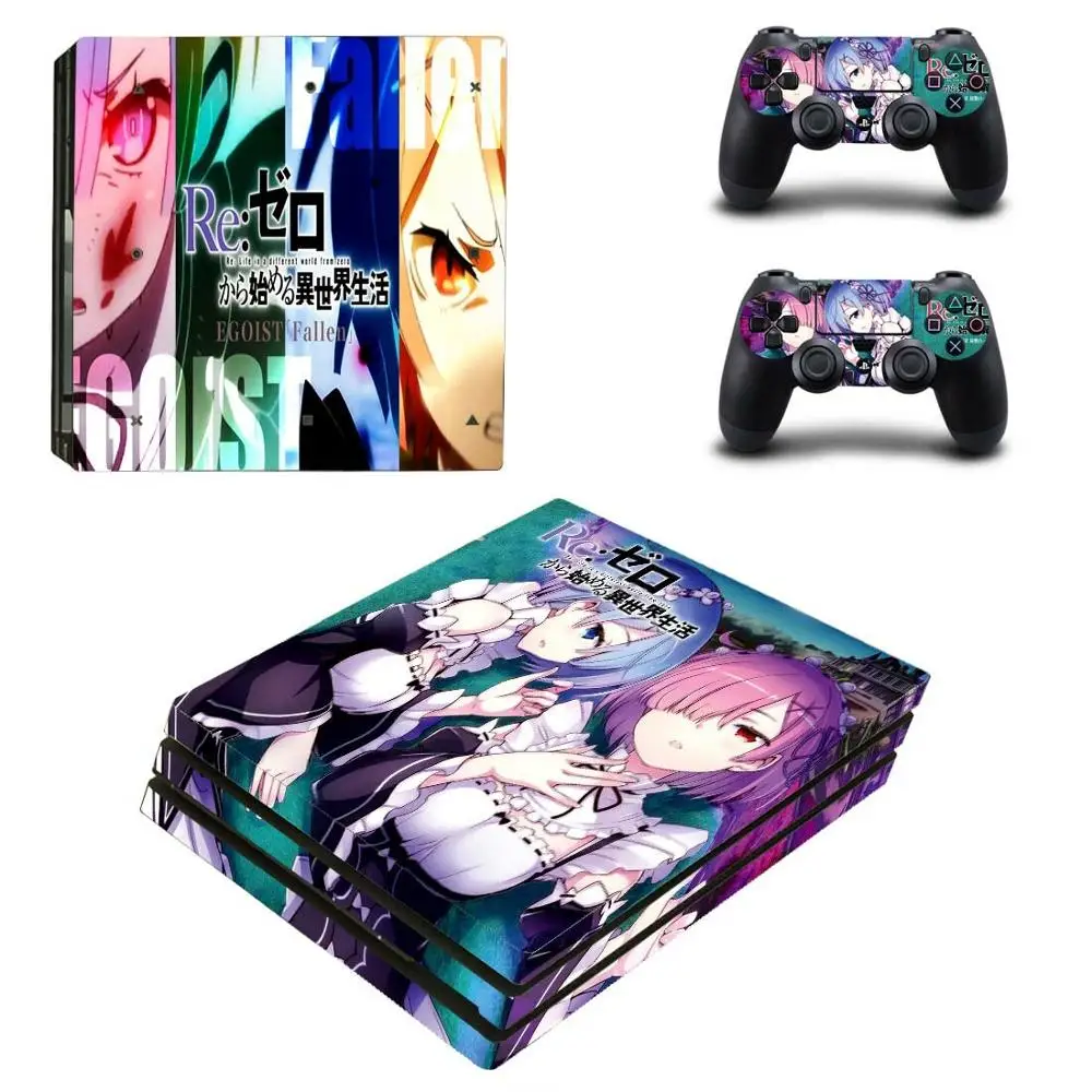 Re: жизнь в другом мире от zero Rem PS4 Pro наклейка для кожи наклейка для playstation 4 PS4 Pro консоль и контроллер Скины Виниловые