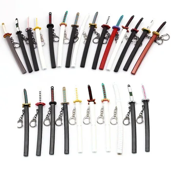 

2020 Hot Key Chain Day Man Ghost Sword Key Ring Stove Door Charcoal Jielang Second Generation Sun Wheel Knife Metal Key Chain 15