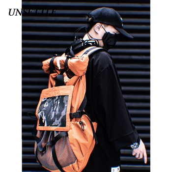 

Men/Women Tactics multi functional Streetwear Hip Hop Fashion Backpacks Vintage Canvas Harajuku Backpacks School Bags