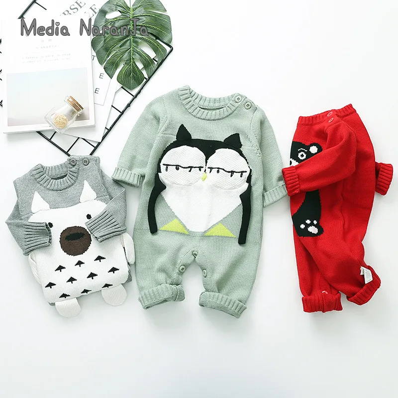 Spring autumn cotton solid color swan pocket long-sleeved jumpsuit children's clothing romper boy girl baby infant clothes