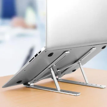 

Adjustable Laptop Riser Stand Aluminum Ventilated Cooling Notebook Holder for Apple Mac MacBook Pro Air iPad Universal Tablets