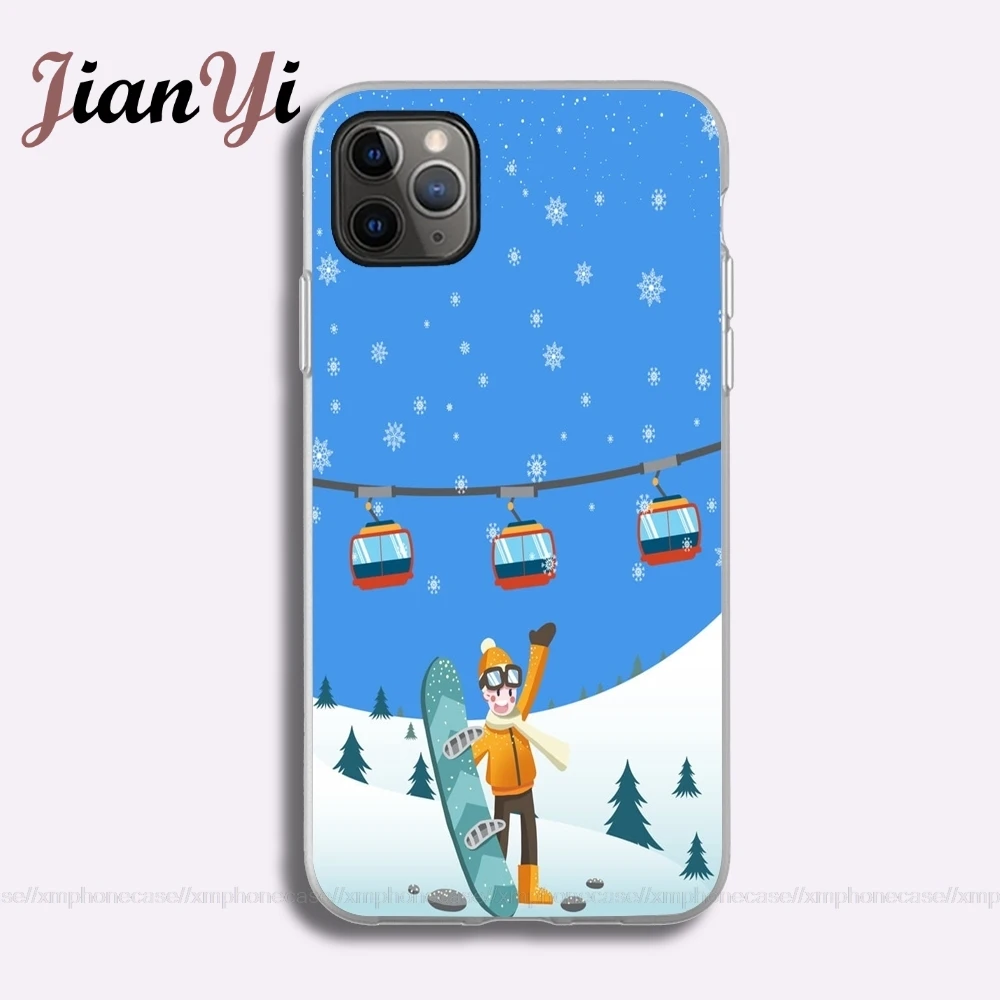 Мягкий чехол для мобильного телефона с подвижным катанием на лыжах iPhone 11 Pro XS Max X XR