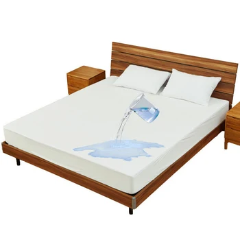 

Waterproof Mattress Cover Anti-mite Bugs Bed Cover Non-slip Bed Style Mattress Fiber Sheet Cloth Fitted Bamboo Protector Pad