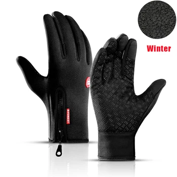 

Touch screen cycling glove winter Thermal Fleece warm riding biking bicycle glove full finger Sport mtb skiing road bike glove