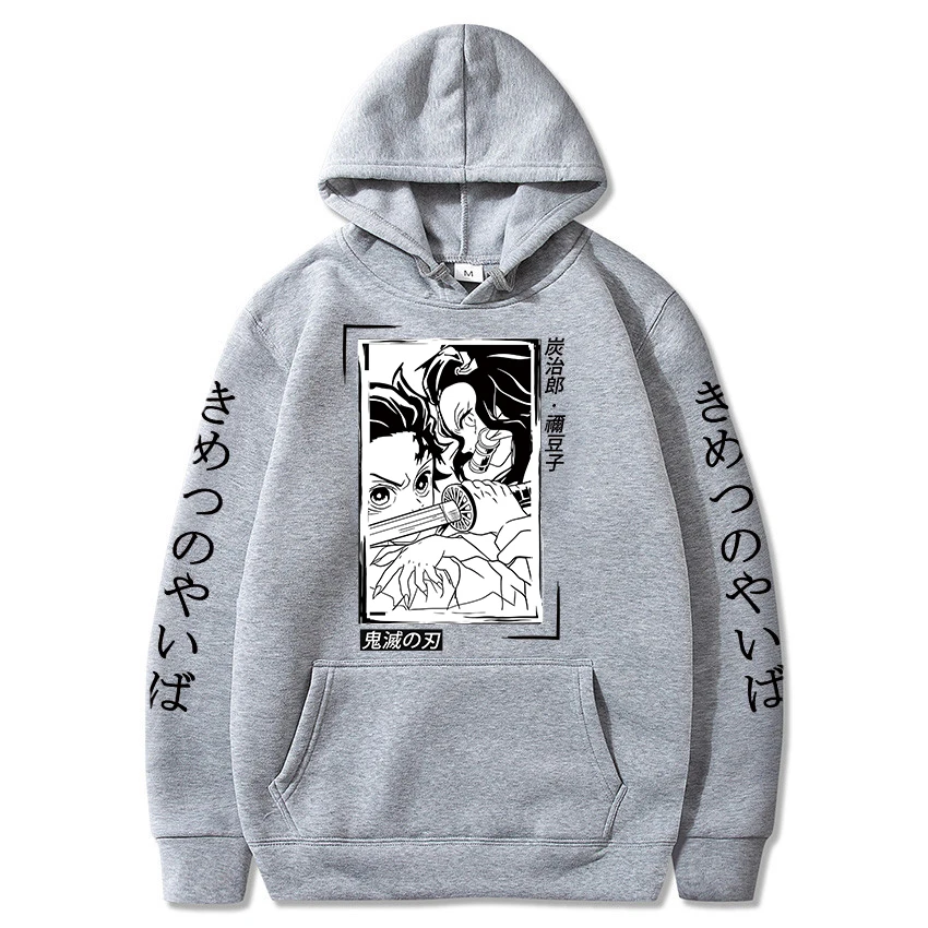 Anime Demon Slayer Hooded Sweatshirt Oversize Enmu Hood