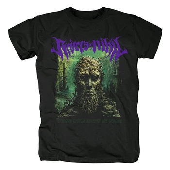 

Bloodhoof Rivers of Nihil heavy metal black cotton T-Shirt Men Asian Size