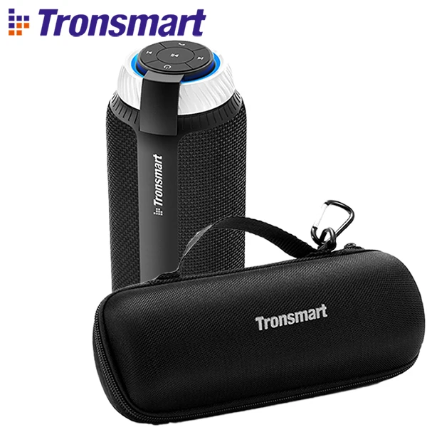 black and case Tronsmart T6 Bluetooth динамик 25 Вт Колонка наружный портативный динамик сабвуфер беспроводной мини динамик для музыки MP3 плеер 15 ч - Цвет: black and case