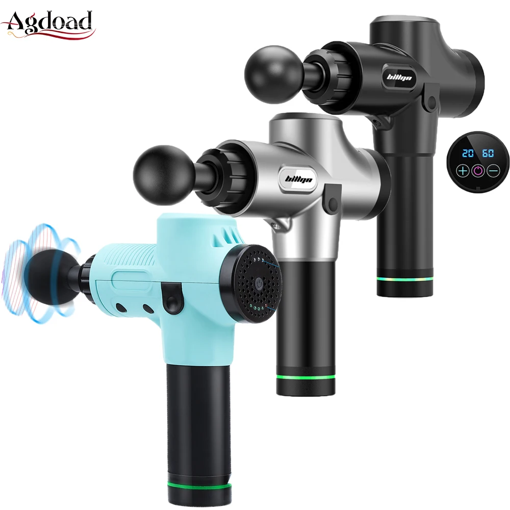 

Deep Tissue Muscle Massage Gun LCD Screen Electronic Vibration Relaxation Pain Relief Tool Training Exercising Low Noise