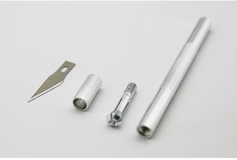 Metal Scalpel 5 Blades Knife Wood Paper Cutter Craft Pen Knives Engraving Knife DIY Repair Hand Tools Stationery Manicure Tool
