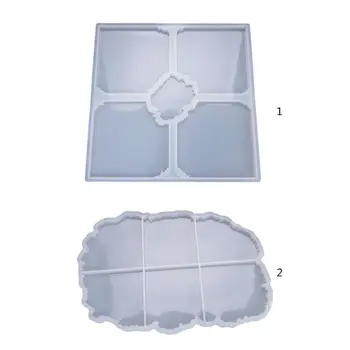 

1 Pc Silicone Crystal Epoxy Resin Mold Irregular Coaster Mat Casting Mould Handmade DIY Crafts Decoration Making Tool