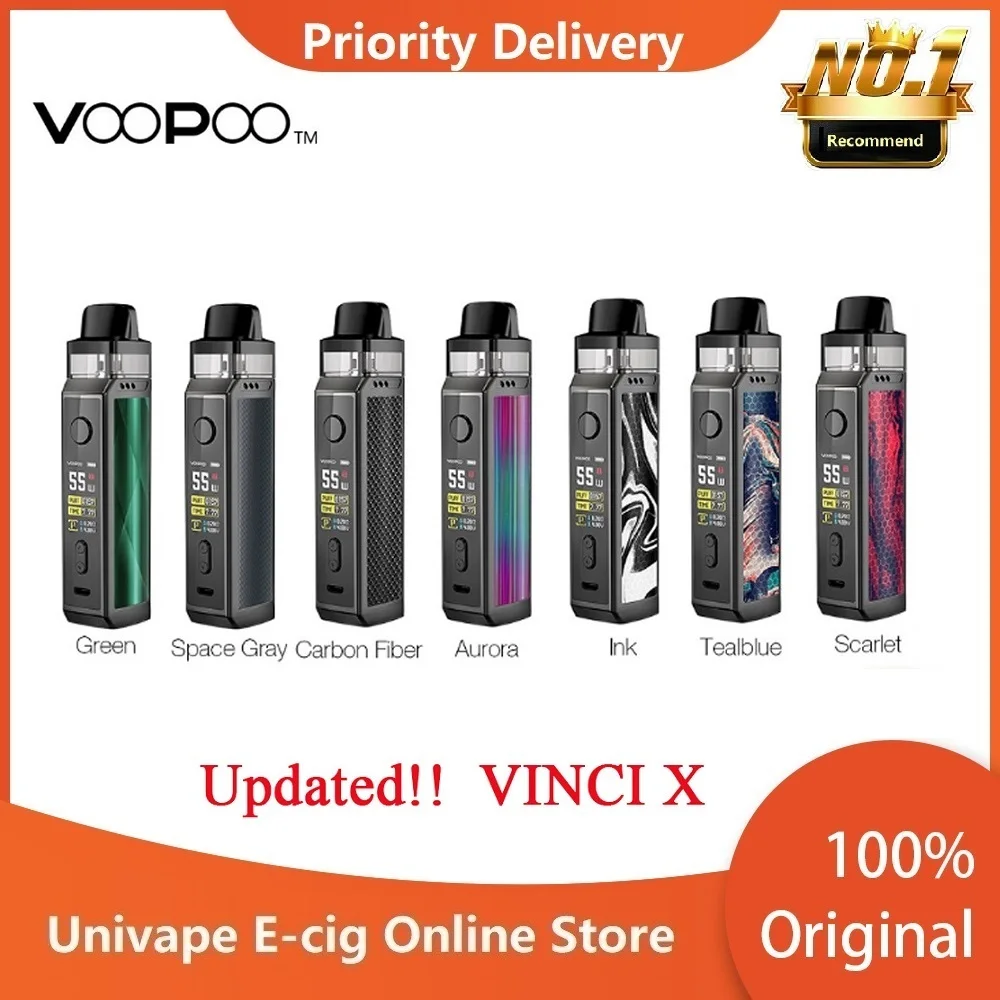 Новый оригинальный набор VOOPOO VINCI X 70W Pod с двойной катушкой экран 0 96 дюйма питание