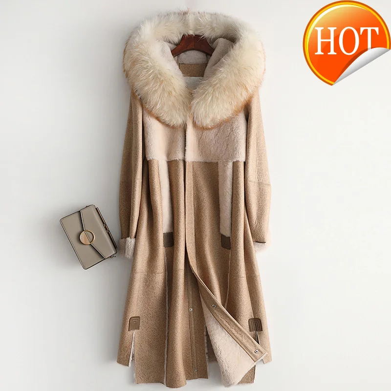 manteau daim fourrure femme