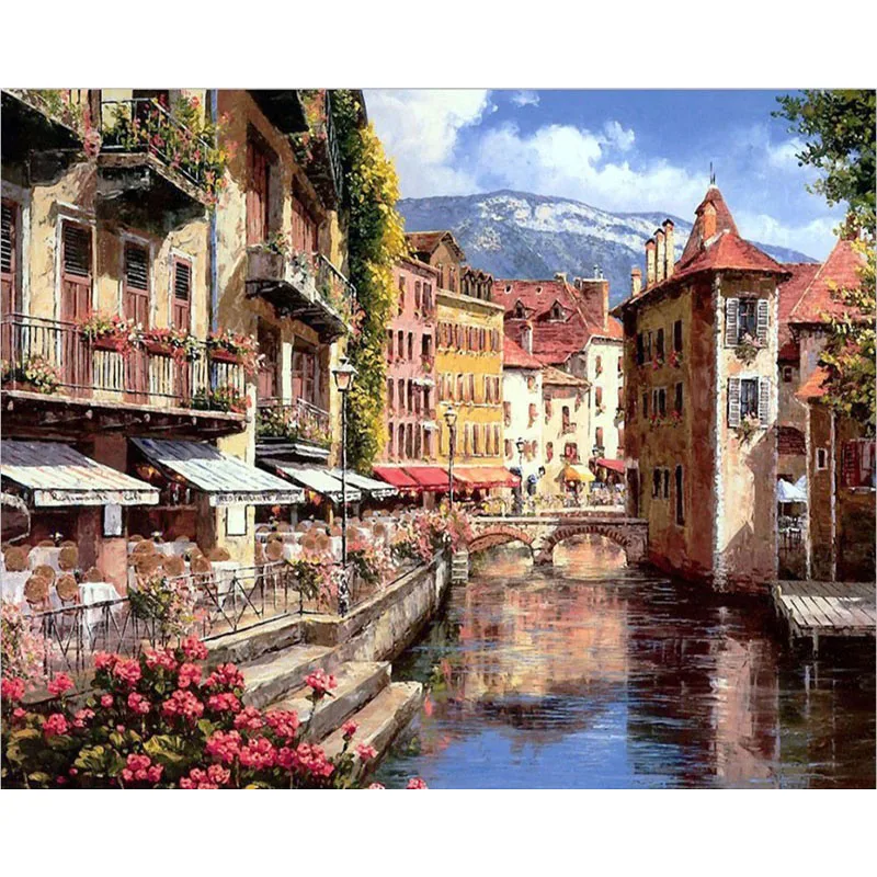 Stunning Sea Scenery DIY Acrylic Paint by Numbers Kit on Canvas