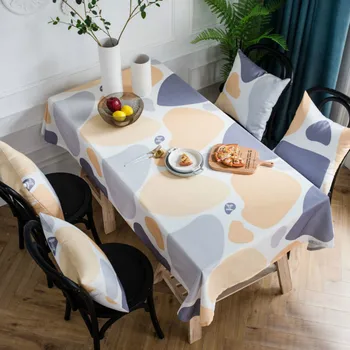 

Printing Cobblestone Polyester TableCloth Household Dining Table Cover Computer Desk Cover Fridge Cover Waterproof Oilproof