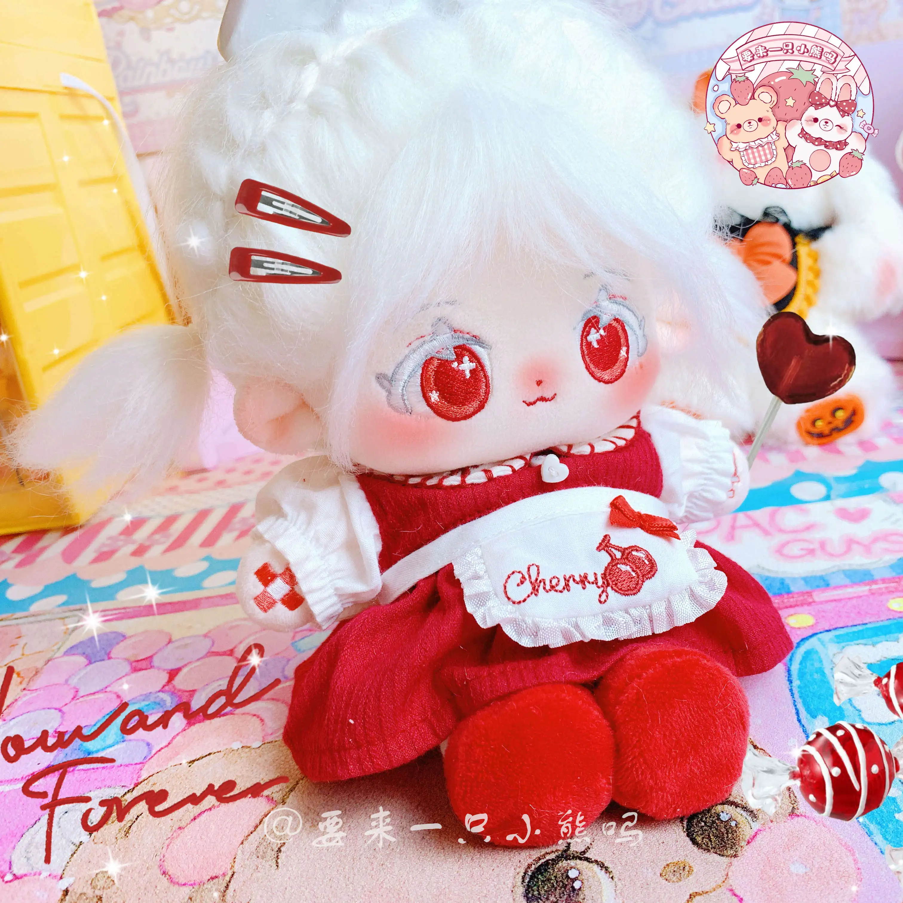 手作りのぬいぐるみ cm 赤い目 ウサギ 長い銀の髪 子供のぬいぐるみ ギフト コレクション 人形 Aliexpress