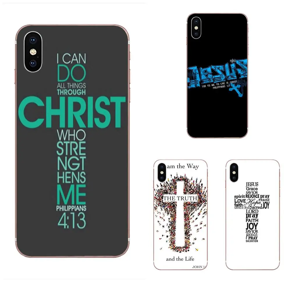 

Bible Verse Christian Cross Jesus For Xiaomi Redmi Mi 4 7A 9T K20 CC9 CC9e Note 7 9 Y3 SE Pro Prime Go Play Soft Cute Case